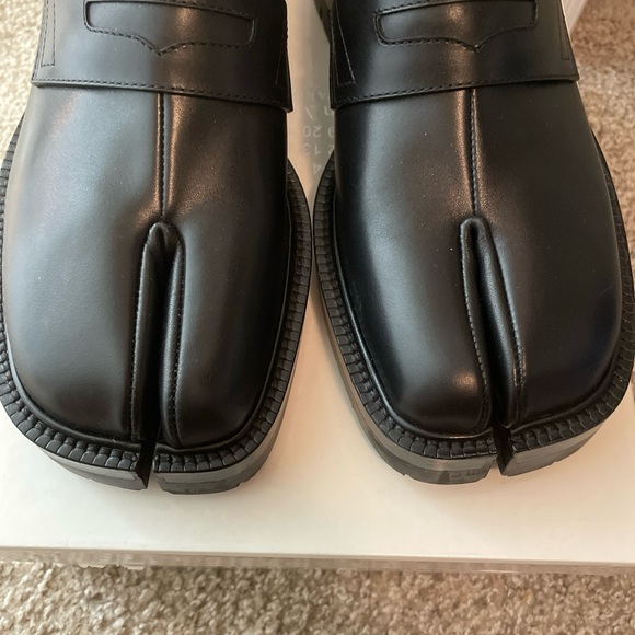NWB MAISON MARGIELA Women's Sz EU 40 US 10 TABI COUNTRY LOAFER BLACK PATENT - Picture 3 of 6